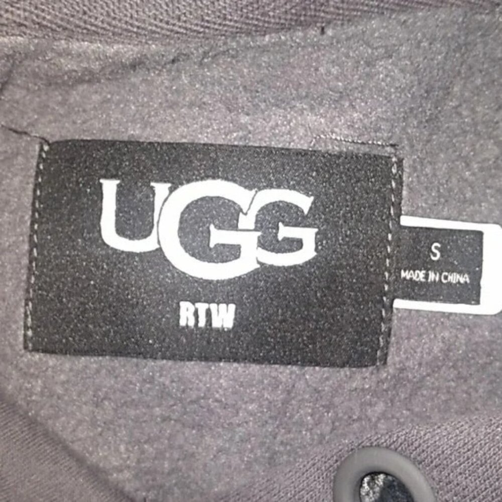 UGG Mallory Gray Checkered Cropped Hoodie - Picture 8 of 8